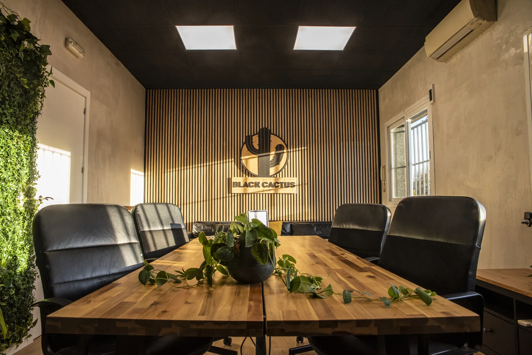 Office set studio Madrid — dressed for corporate video