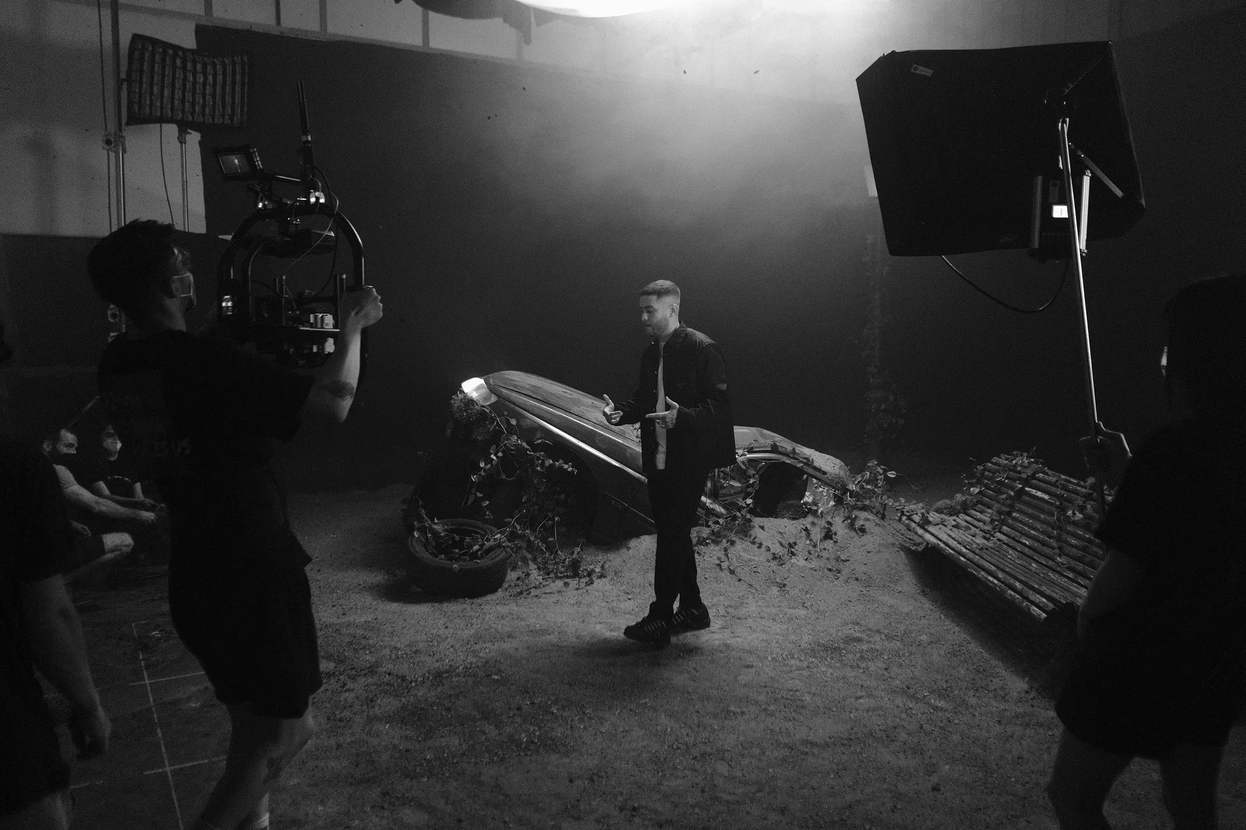 Fashion photo shoot at film studio Madrid