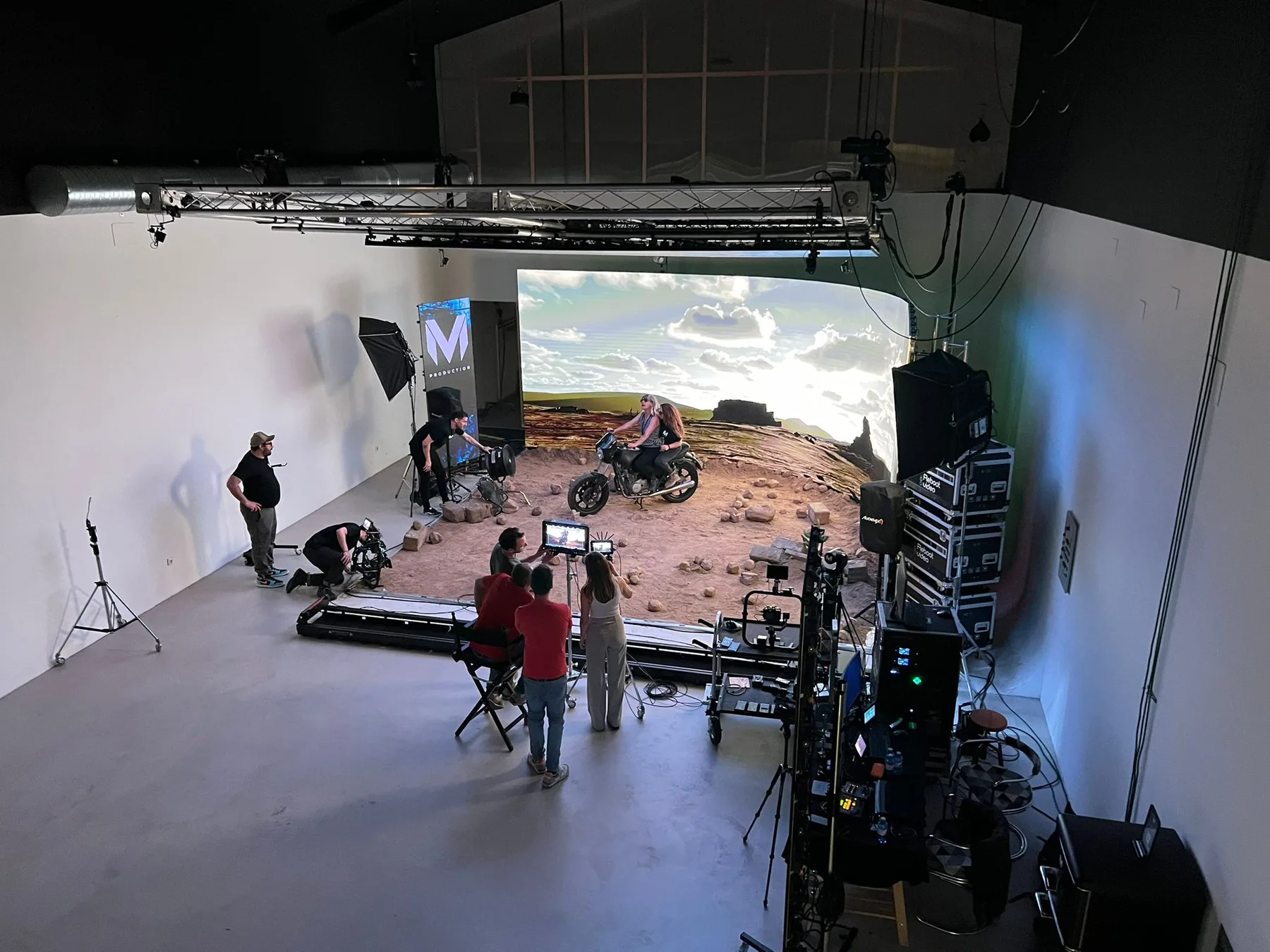 Film crew on set at Madrid studio — We Are Crew Spain